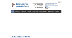 Desktop Screenshot of lakeforestfootandankle.com