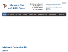 Tablet Screenshot of lakeforestfootandankle.com